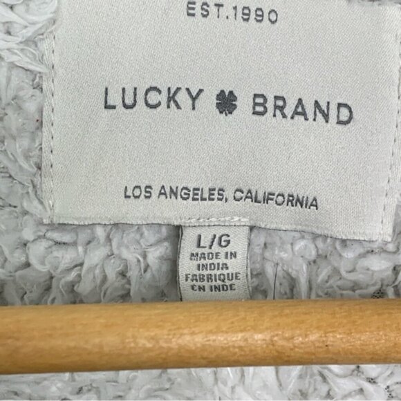 Lucky Brand Sherpa Lined Plaid Flannel Jacket Shacket - Picture 8 of 10